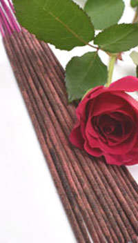       Organic English Rose Incense Sticks - Double Strength Temple Grade