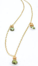  Handmade Moldavite Gold Necklace