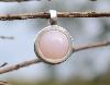  Handmade Pink Opal Silver Pendant