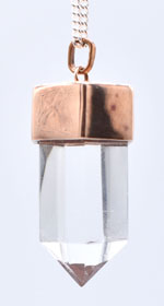 Handmade Clear Quartz Generator Copper Pendant
