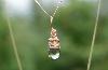 Handmade Moldavite Gold Wire Wrapped Necklace