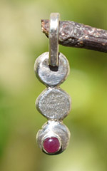   Handmade Ruby Silver Pendant