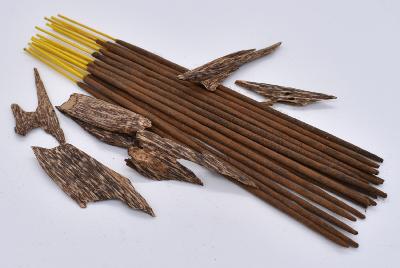   Organic Oud Noir Agarwood Incense Sticks - Double Strength Temple Grade