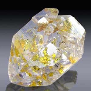 Golden Enhydro - Petroleum Quartz