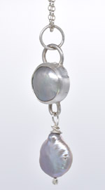    Handmade Pearl Silver Pendant